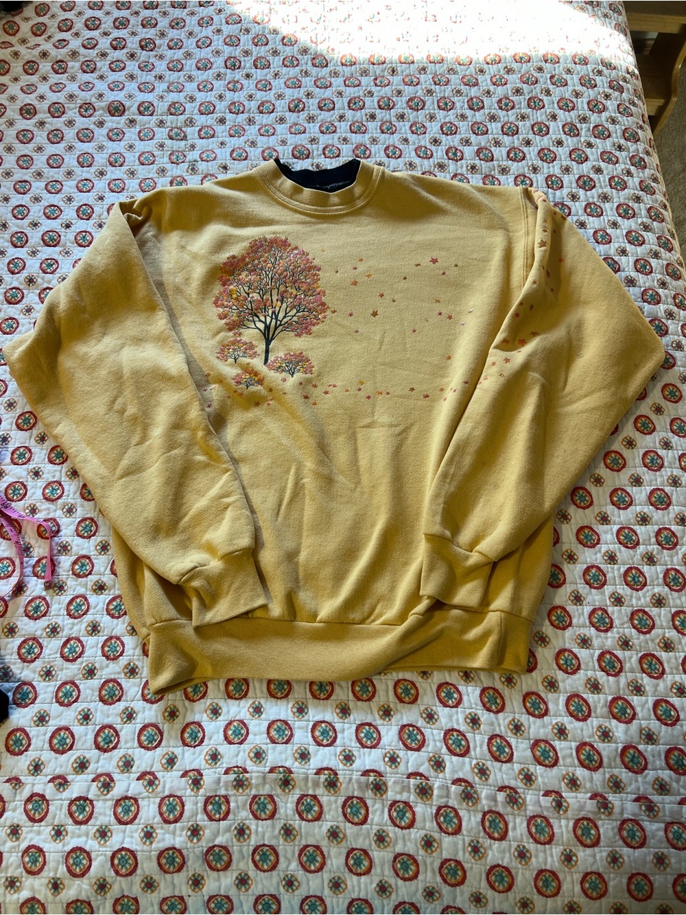 Vintage 90s Fall Leaves Crewneck Sweater size XL
